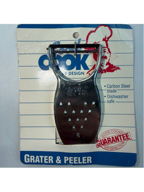 NOS Vintage Good Cook Handheld Grater & Peeler W/Carbon Steel Blade Made In USA